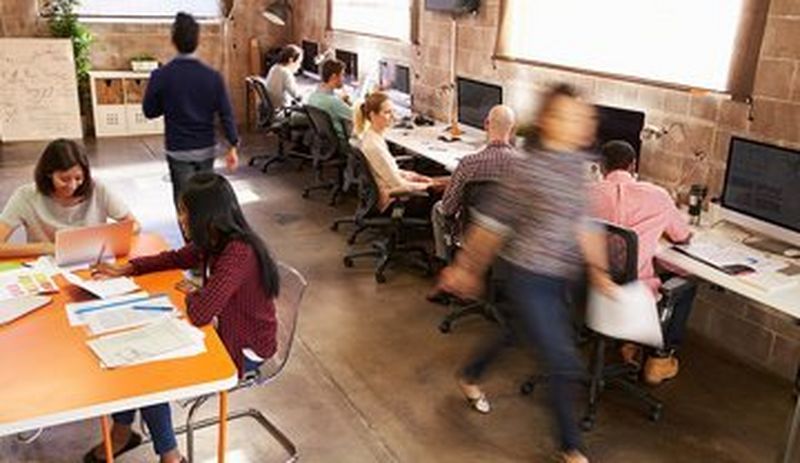 People working in an office